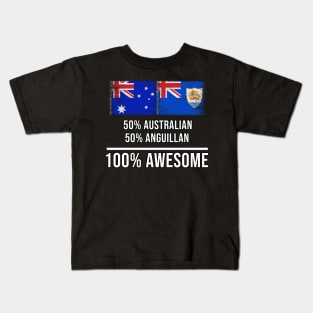 50% Australian 50% Anguillan 100% Awesome - Gift for Anguillan Heritage From Anguilla Kids T-Shirt